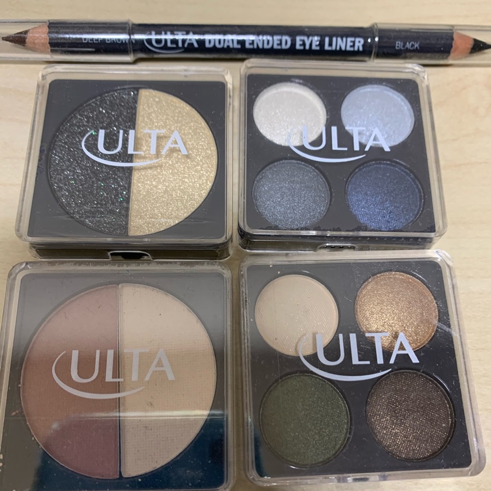 Ulta Eye Shadow, blush/highlighter duo & eye liner